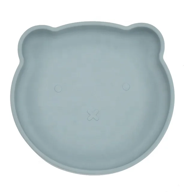 

Eco Friendly High Quality Toddler Food Feeding Divided Tableware Anti Slip Food Grade Silicone Suction Plate, Picture