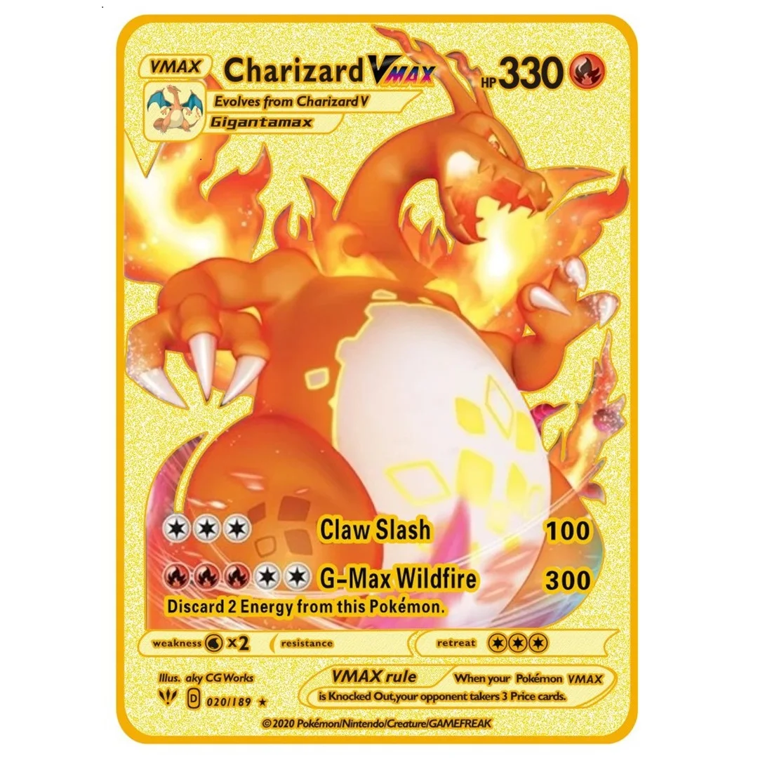 

pokemon cards wholesale MEGA EX Trading Card Game pokemon v vmax cards for Japanese France Germany English Version, Gold