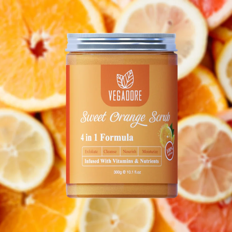

Natural Sweet Orange Fruit Body Scrub Private Label Vitamin C Body Scrub Whitening
