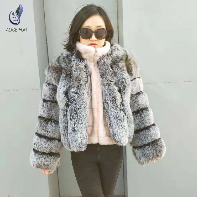 

Custom Genuine Real Fox Fur Overcoat Jacket Classic Short Natural Fur Coat for Women 2019, Custom color