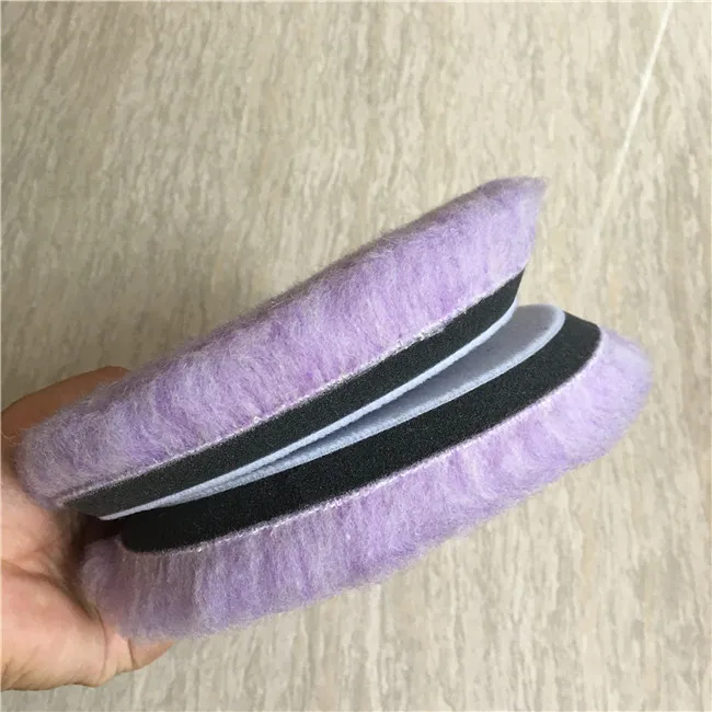 

5 Inches Hook&Loop Abrasive Polisher detailing wool pad With Purple Wool