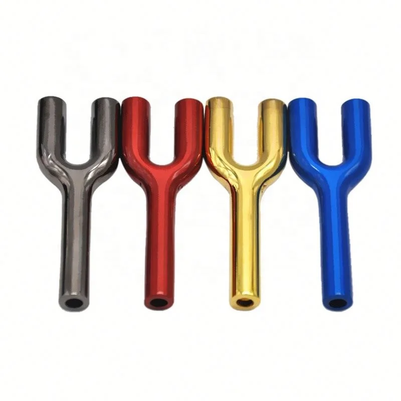 

Y-shaped Metal Multicolor Mini Pocket Smoking Pipe, Gun-black/red/gold/blue/sliver