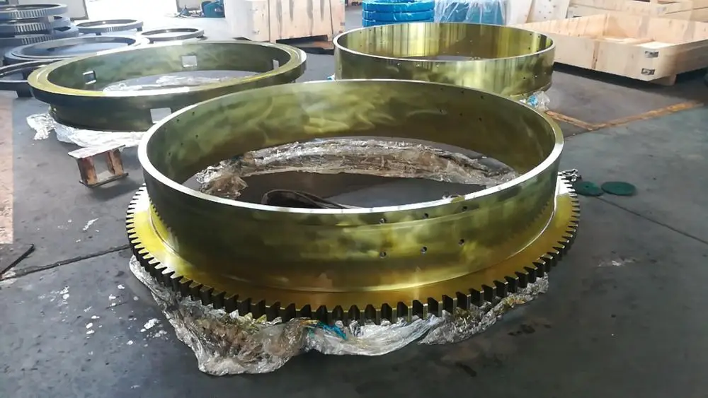 
Slewing ring and crown rotation for crane 
