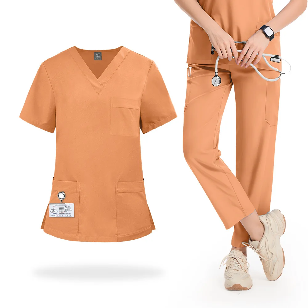 2025 New Design Wholesale Quick Dry Short Sleeve Scrub Suits Dental Nurse Doctor Uniforms Pet Hospital Workwear for Men Women