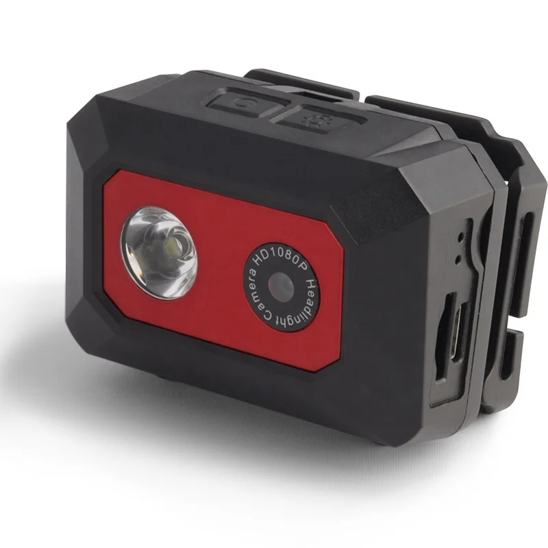 

F18 Motorcycle Bike Headwear Led Light Red Camera Sos Full hd 1080p Sport Action Helmet Camera