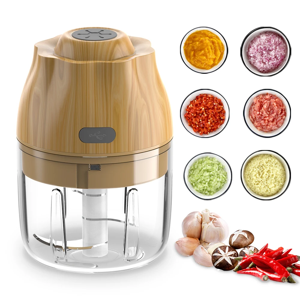 

250ml Home Use USB/Portable Mini Electric Vegetable Garlic Chopper Peeler With Rechargeable