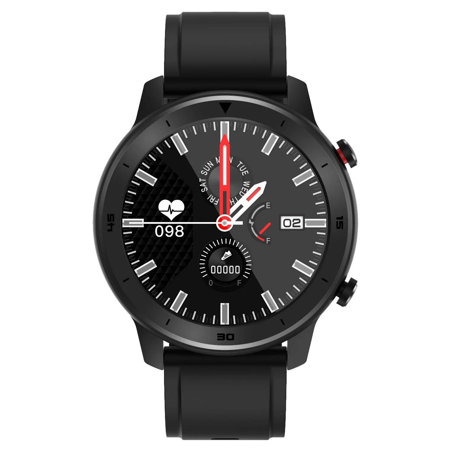 

Round alloy case watch Full Touch Screen with Mechanical Button smart watch