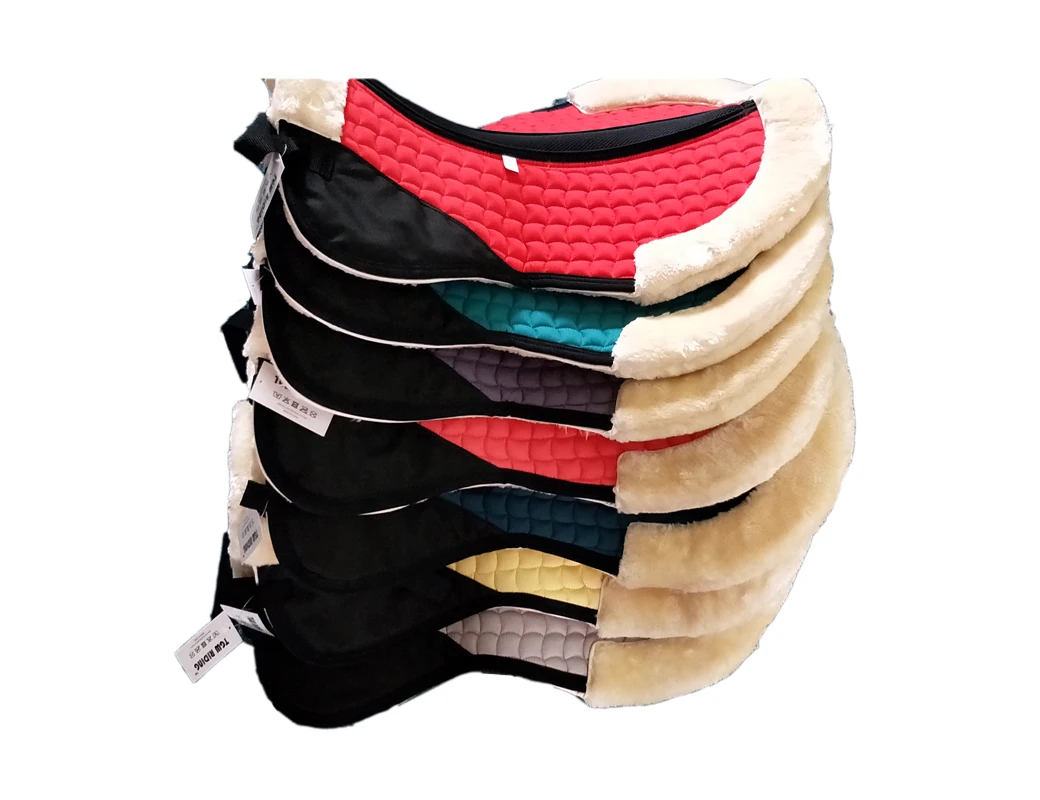 
Sheepskin saddle pad horse equestrian lambskin half pad 