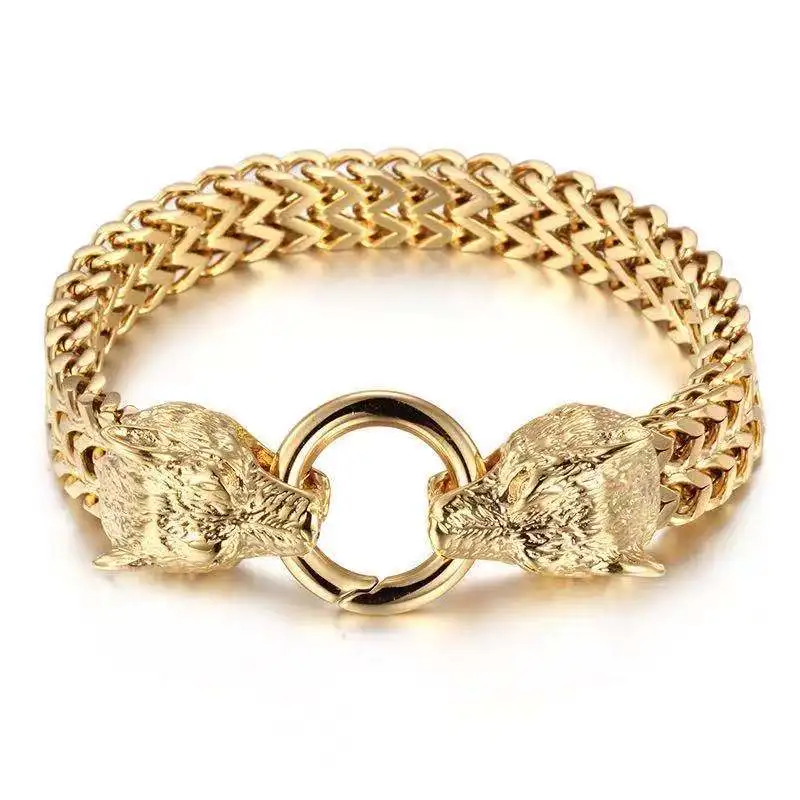 

2021 new Langtou men's tough style stainless steel creative Bracelet