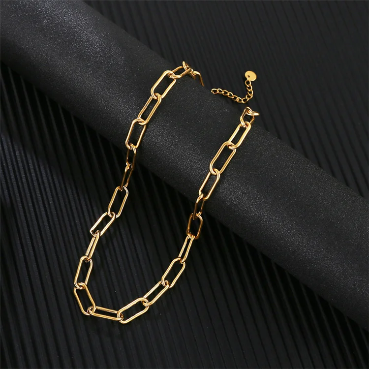 

Necklace for women 2021 Supply European And American Geometri Simple Retro Necklace Chain Stainless Steel Jewelry Necklace, Picture