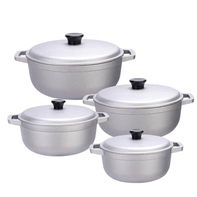 

Hot sale Die casting aluminum pot 4 pcs cookware set