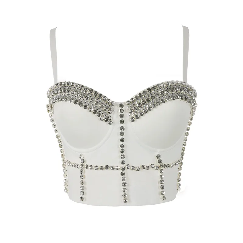 

2020 new arrivals summer styles spaghetti strap beadings fashion women crop top