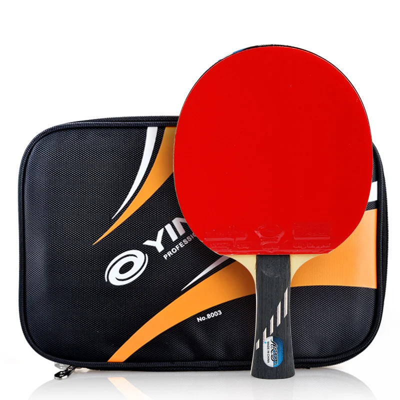 

YinHe table tennis racket 9 star professional offensive ping pong straight horizontal shot Table tennis board, Red+black