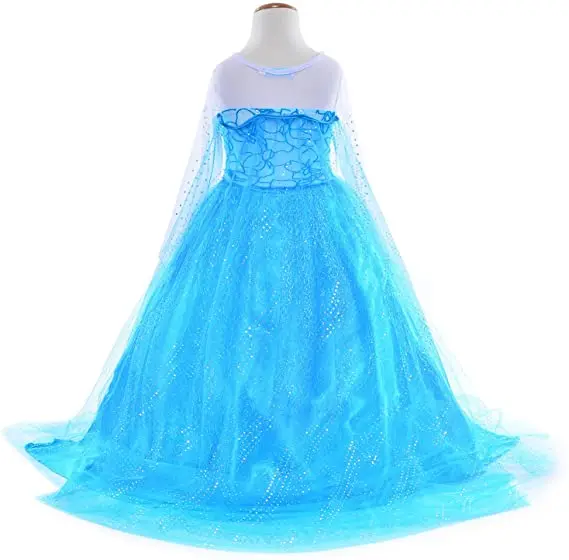 FUNPARTY Princess Costumes Dress Up for Little Girls with Wig,Crown,Mace,Gloves Accessories Age of 3-12 Years