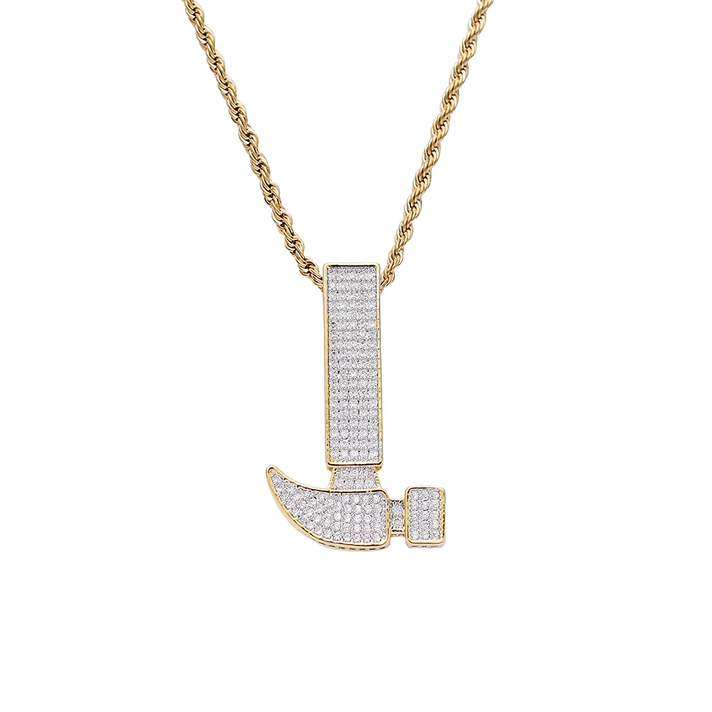 

" CN247 Wholesale Pendant Hip Hop Brass Micro pave with CZ Bling Bling Mens Necklace Rock Iced Out Jewelry