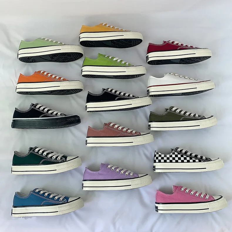 

Candy Color Canvas Flat Shoes Women Sneakers Casual White Black Simple Classic Lace-up Green Spring Sneaker Casual Sneaker Shoes, Can be customized