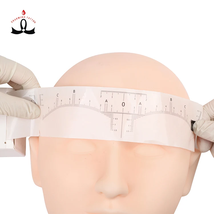 

Lushcolor Microblading Eyebrow Ruler Sticker Permanent Makeup Eyebrow Measuring Tool, Transparent