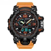 

SANDA 742 Men's Military Sport Quartz+Digital Watches Luxury LED Digital Wrist Watch Man Relogio Masculino