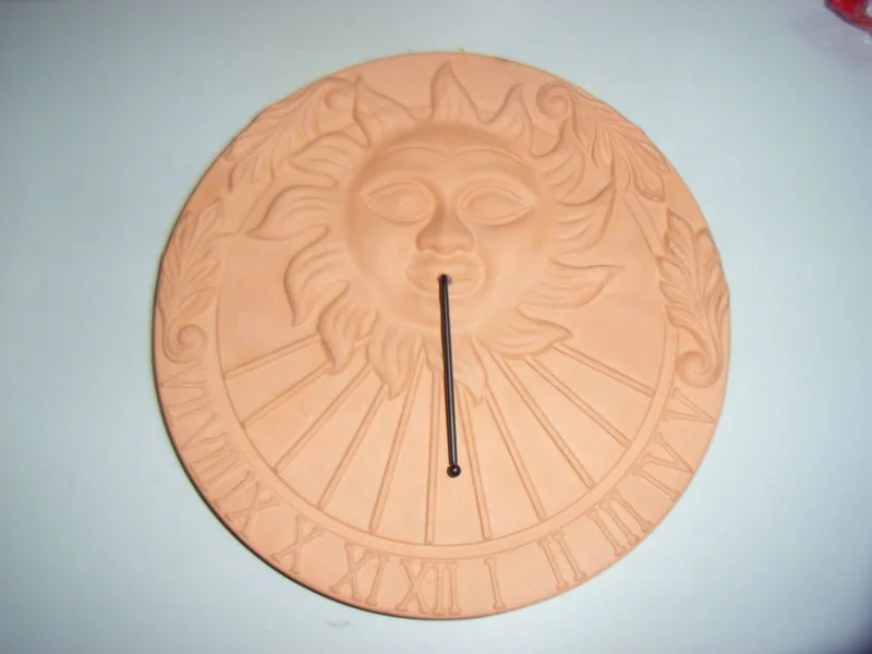 terracotta with thermometer outdoor use clay thermometer garden use