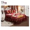 100% Polyester Raschel Embossed Mink Korean Blanket 4pcs Set Bed Sheet Set Blanket