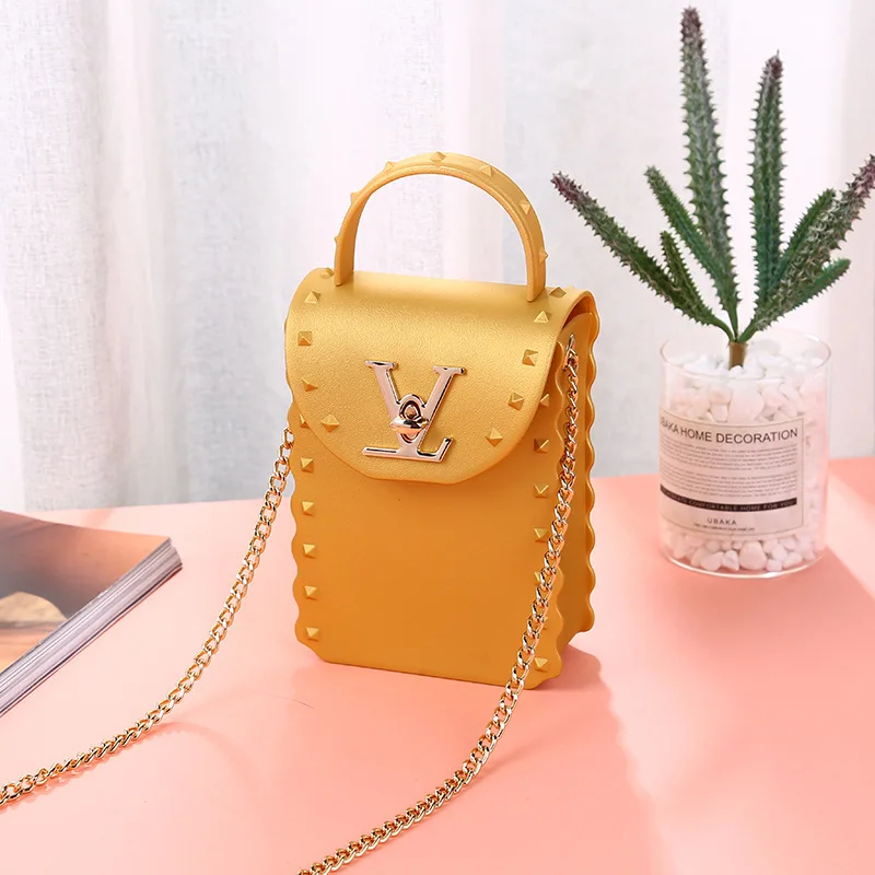 

Women's PVC New Style Jelly Single Shoulder Solid Color Purse Small Crossbody Phone Bag, 7 colors