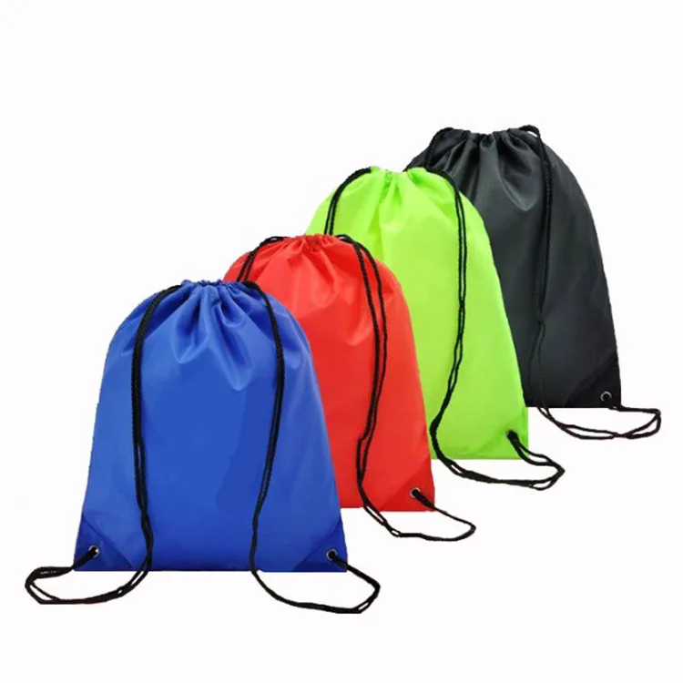 

Kids Drawstring Bag Clothes Shoes Bags School Sport Gym PE Dance Backpacks Nylon Backpack Polyester Cord bag by chillcoll DH9576, Mix