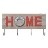 Sweet Home Wooden Panel 4 Hooks Wall Hanging Wall Decor Rack
