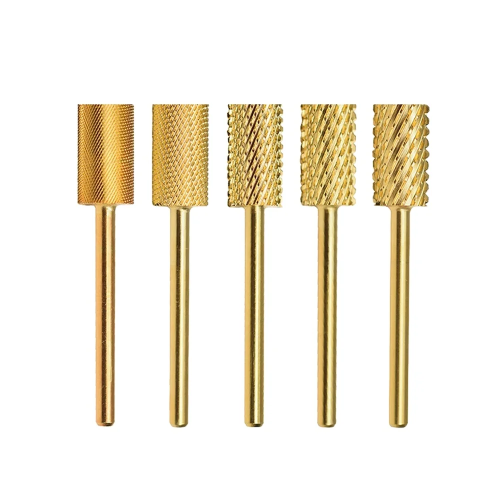 

Popular Hot Sell 3/32 " Carbide large barrel Gold Nail Drill Bit Large Barrel Bit-Cross Cut for Manicure