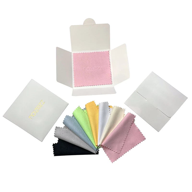 

Custom Paper Envelope Microfiber Pink Jewellery Jewelry 925 Sterling Silver Gold Cleaning Polishing Cloth With Paper Envelope