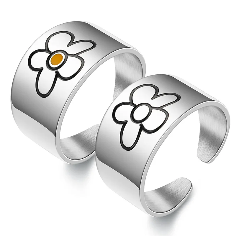 

New Design Daisy Flower 925 Sterling Silver Statement Adjustable Open Ring