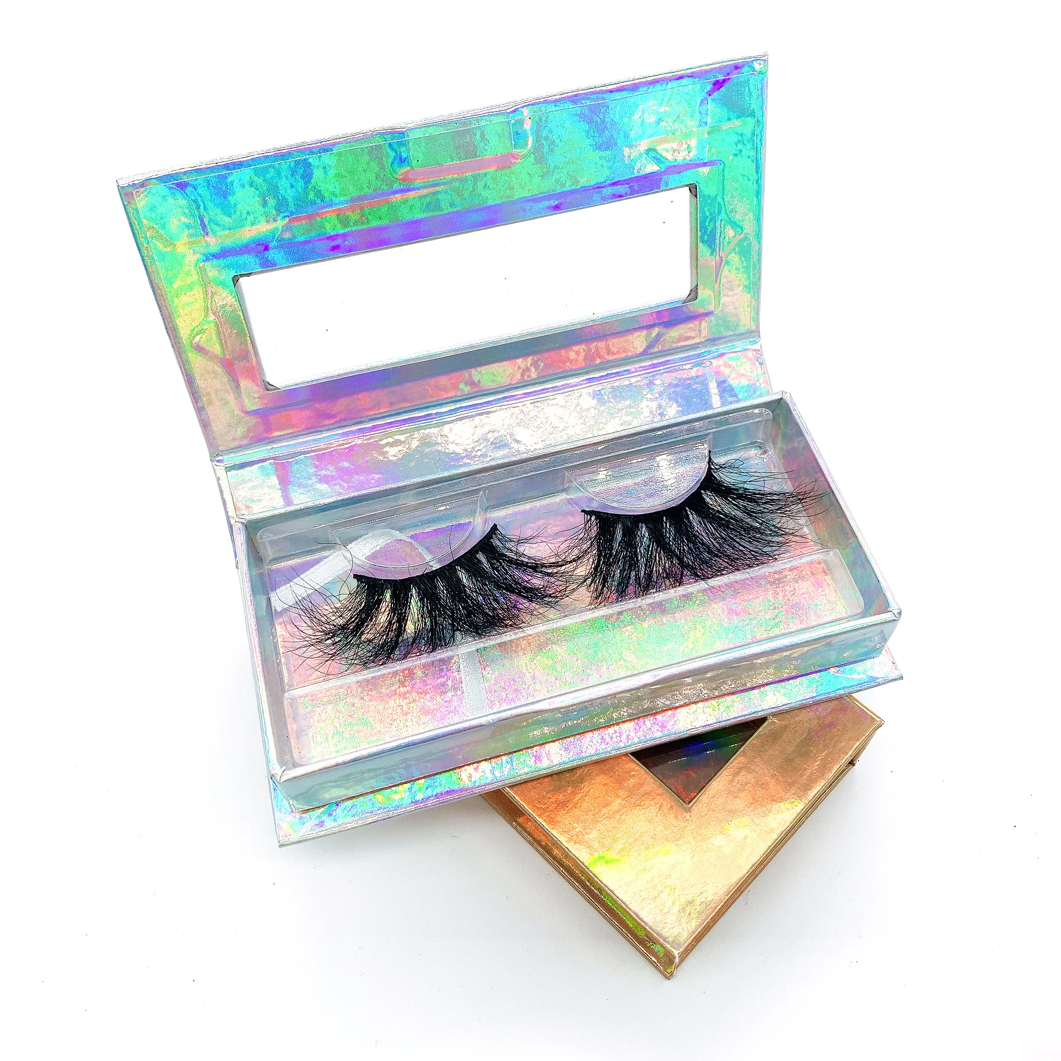 

Hot selling super long 25mm3d lashes 100% real mink 5D eyelashes, Black color