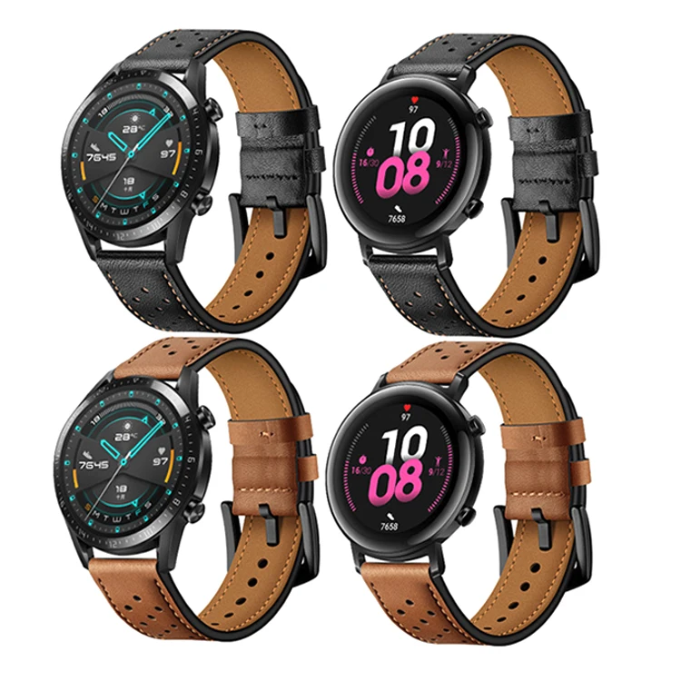 

Leather Strap For Samsung Active2 44mm 40mm Sm-R820 R830 R500 R600 R810 Galaxy Watch 42 Active 2 Wrist Band Bracelet Watchband, As show