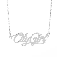 

2019 High quality cheap New arrival name plate necklace with Letter necklace
