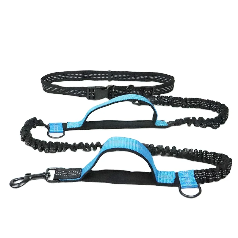 

Multi Function Retractable Adjustable Running Walking Belt Bungee Hands Free Dog Leash