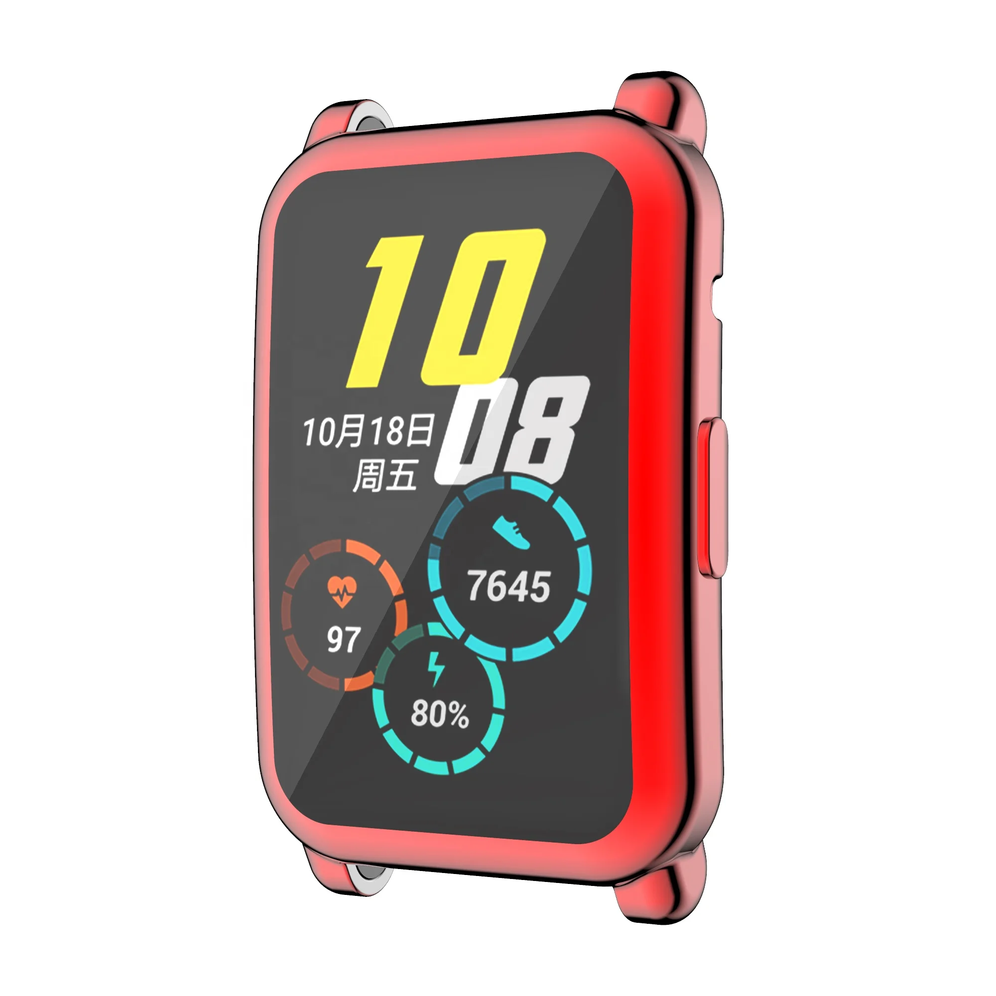 

8 color optional factory wholesale cheap Huawei Honor ES TPU+electroplate smart watch case cover smart watch case cover