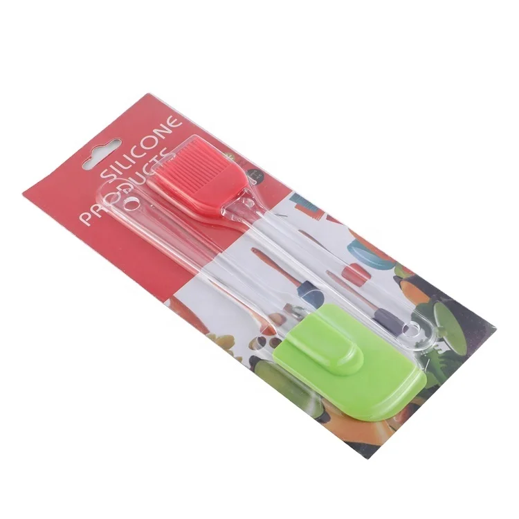 

Heat Resistant Silicon Oil Brush And Spatula Sets Baking & pastry tools Utensils Scraper Plastic Handle Via supplier Kangkai