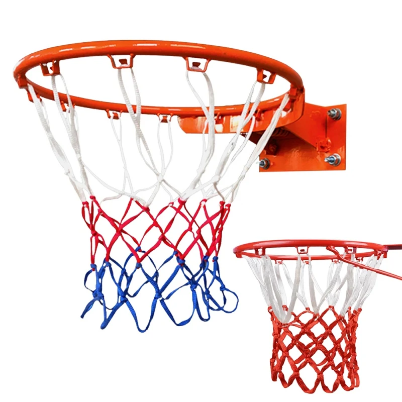 

High Quality Durable  Size Nylon Thread Sports Basketball Hoop Mesh Net Backboard Rim Ball Pum