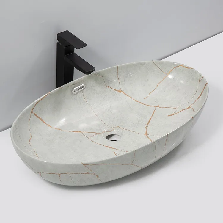 grey-marble-bathroom-sink-9761-P-528-angled-view-overflow-port-silver-oval-cool-grey-copper-vein-oval-profile