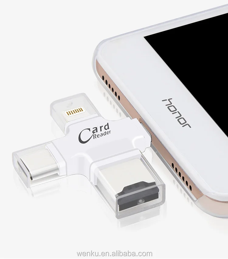 4 in 1 mini Pendrive Card Reader OTG Factory Price Type-C Usb for phone Android magnetic Smart Card Reader With TF/SD - ANKUX.COM