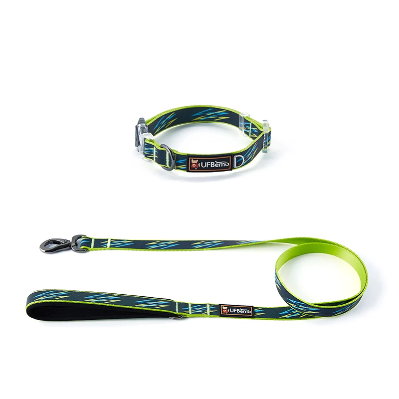 

UFBemo High Quality Adjustable LED Outdoor Training Travel Dog Collar Dog Leash, 4 colors