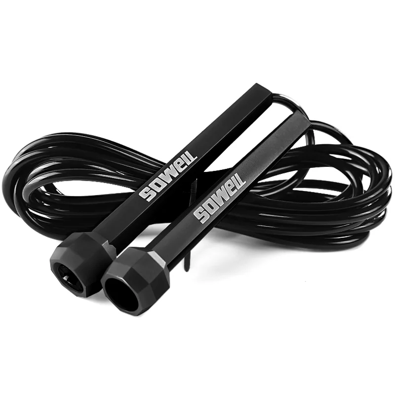 

2022 High quality costom logo adjustable 3 m plastic pvc speed skipping jump rope, Red/black/customized