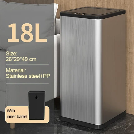 

Automatic garbage can waterproof bathroom kitchen garbage can large capacity kitchen stainless steel 360 touch sensor