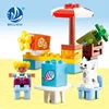 Bemay Toy 63PCS New DIY Knowledge Train GAME Assembly Plastic Building Block Brick