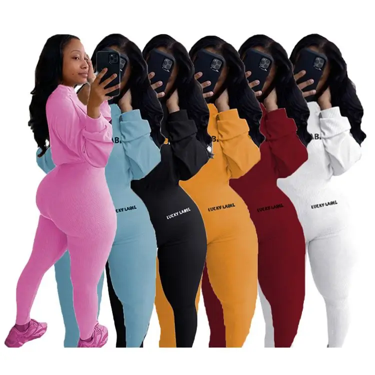 

Women Clothing 2021 Wholesale Fashion Jumpsuit Half High Neck Knitting Bodycon Letter Print One Piece Jumpsuits