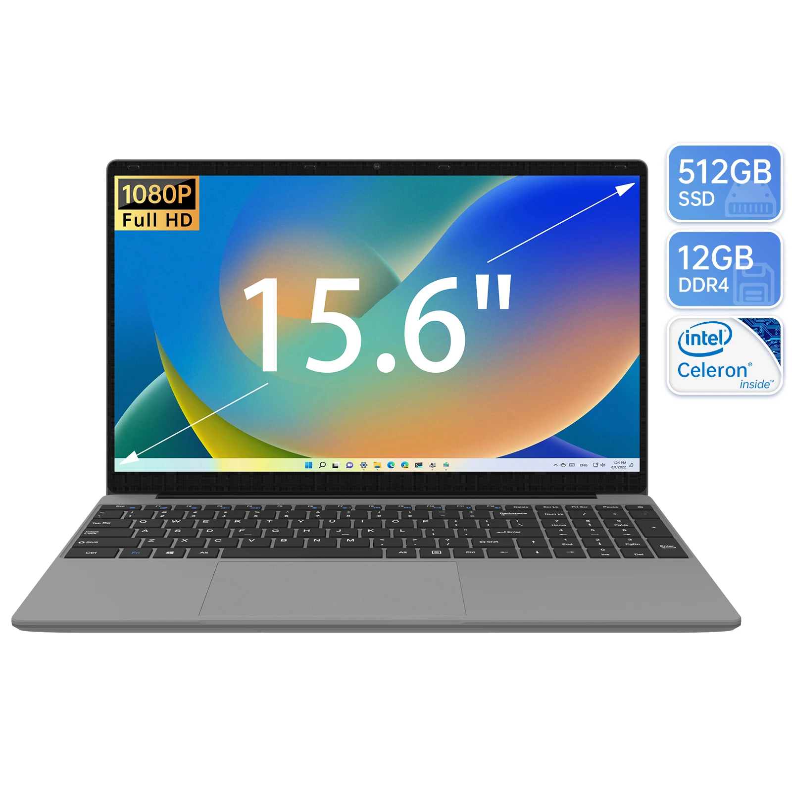 

Fast Shipping Laptop Win11 with Key computers 15.6 inch Quad Core N5095 computer 12GB 512GB OEM mini notebook PC