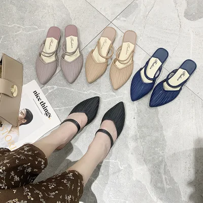 

JYX002 tender female walking wind sandals summer slides women flats shoes, Purple, blue, black, pink