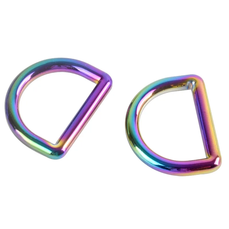 

High Quality Rainbow Metal D Ring Buckle D Ring Belt Buckles Holder