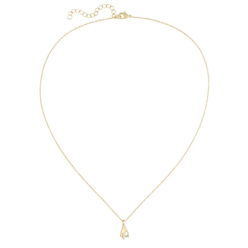 

New Arrive 925 Sterling Silver Star Tail Chain Hand with Heart Pendant Clavicle Necklaces For Women