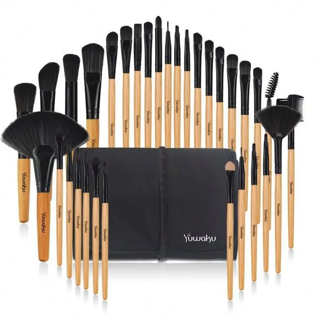 

Clean and dry transparant plastic cone handle makeup brush set for Eco Friendly, Customized color