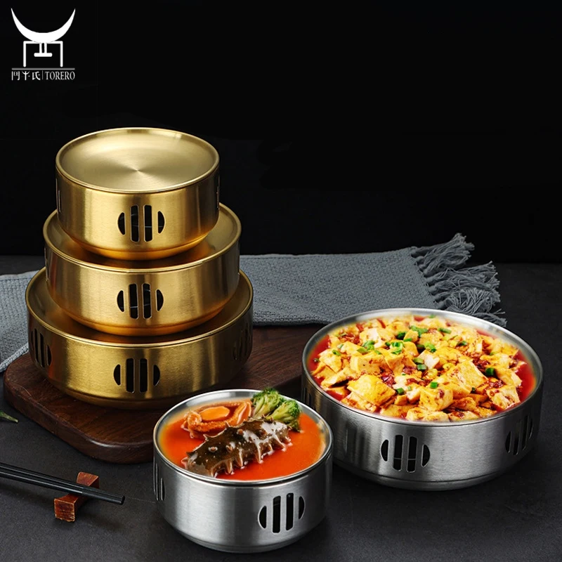 Stainless Steel Buffet Server Food Warmer Stove Slow Cooker Food Heating Pot Outdoor Camping Stove Hiking Cookware Accessory